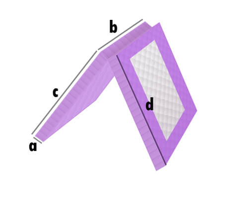 Spannbettlaken für 2-teilige Klappmatratze