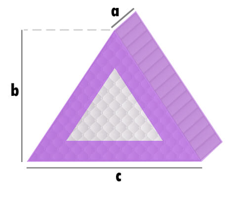 Spannbettlaken gleichseitiges Dreieck nach Maß