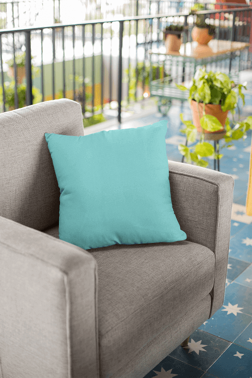 Outdoor Kissen Türkis 40x40 cm
