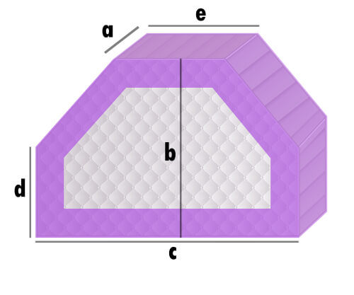 Spannbettlaken mit 2 Schrägabschnitten nach Maß