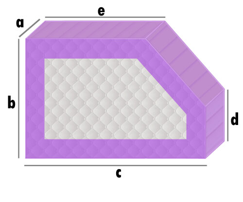 Spannbettlaken mit Schräg-Eckenabschnitt nach Maß