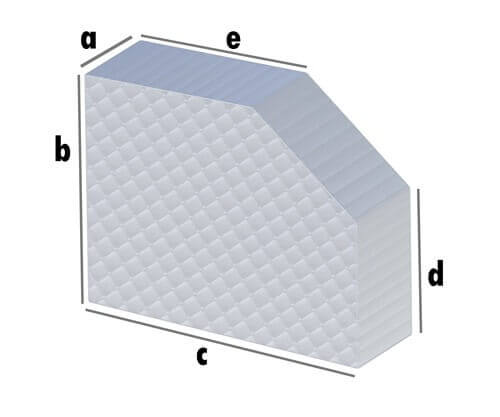 Topper nach Maß - mit Schräg-Eckenabschnitt