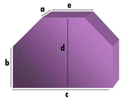 Wohnwagenpolster - Rechteck mit 2 Schrägabschnitten