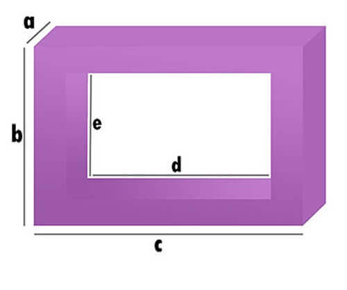 Polster Rechteck mit Aushöhlung
