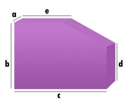 Polster mit Schräg-Eckenabschnitt