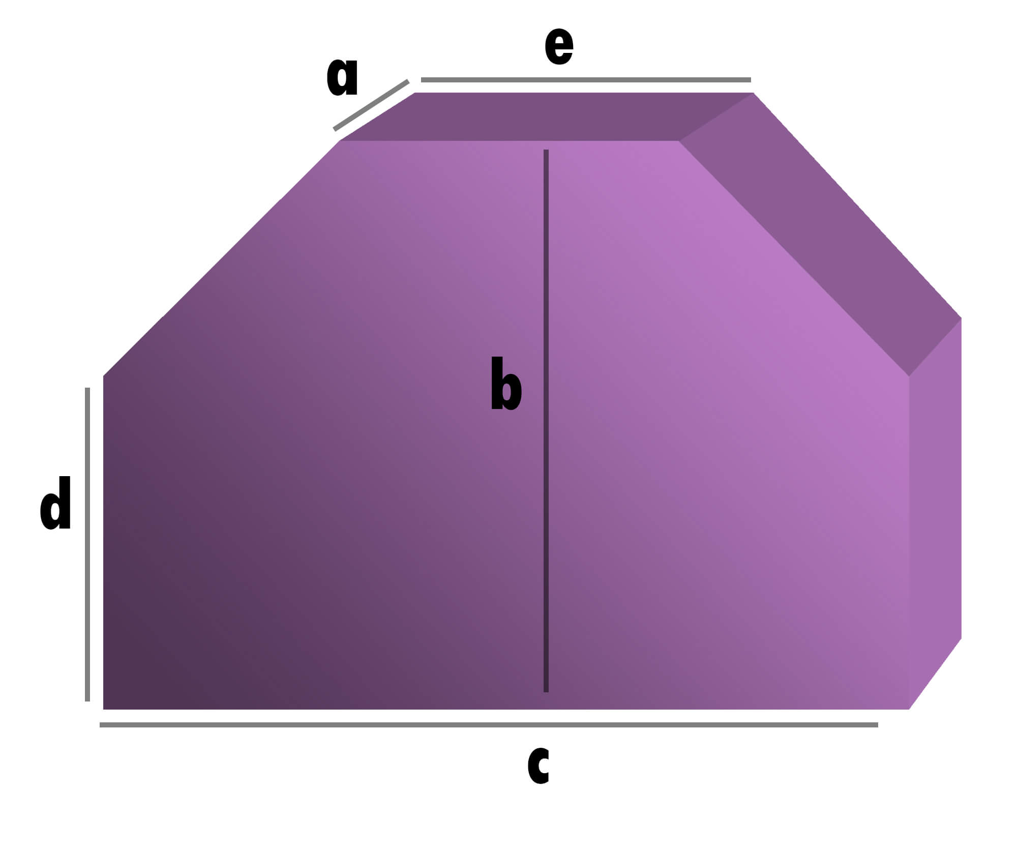 Lounge Polster Rechteck mit 2 Schrägabschnitten