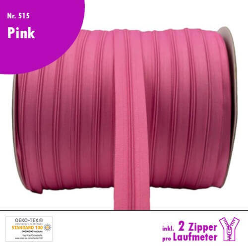 Reißverschluss Nr 515 Pink