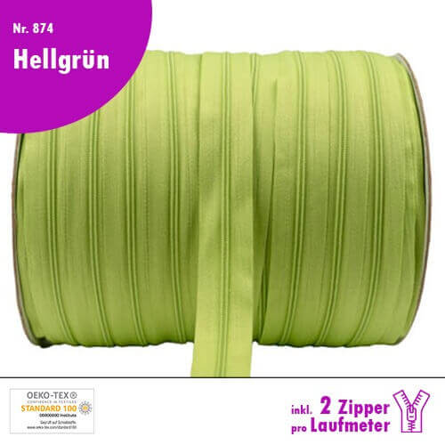 Reißverschluss Nr 874 Hellgrün