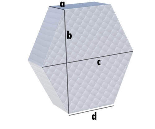 Sechseckige Matratze