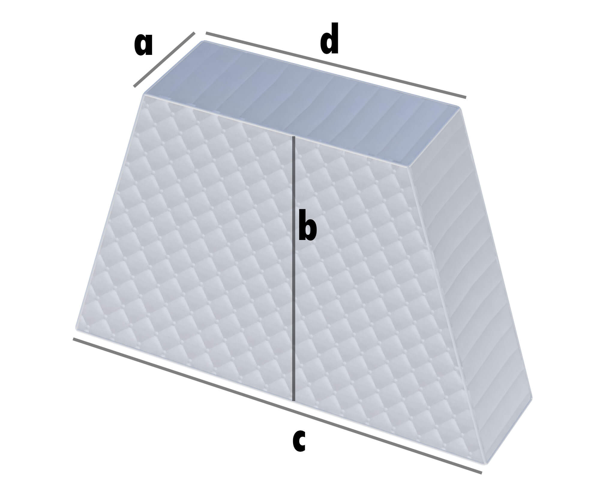 Trapez - Topper nach Maß